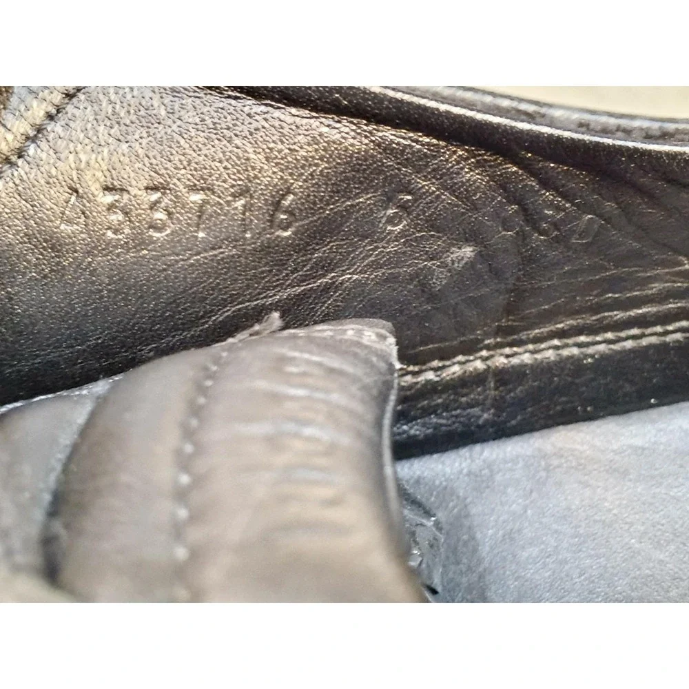 Gucci Mens‎ Black Leather GG Supreme Monogram Low Top Sneakers 433716 Size 9